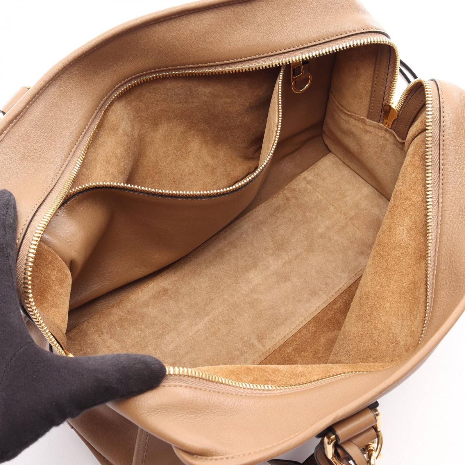 Loewe Handbag Amazona 36 2-Way Greige Leather — view 3