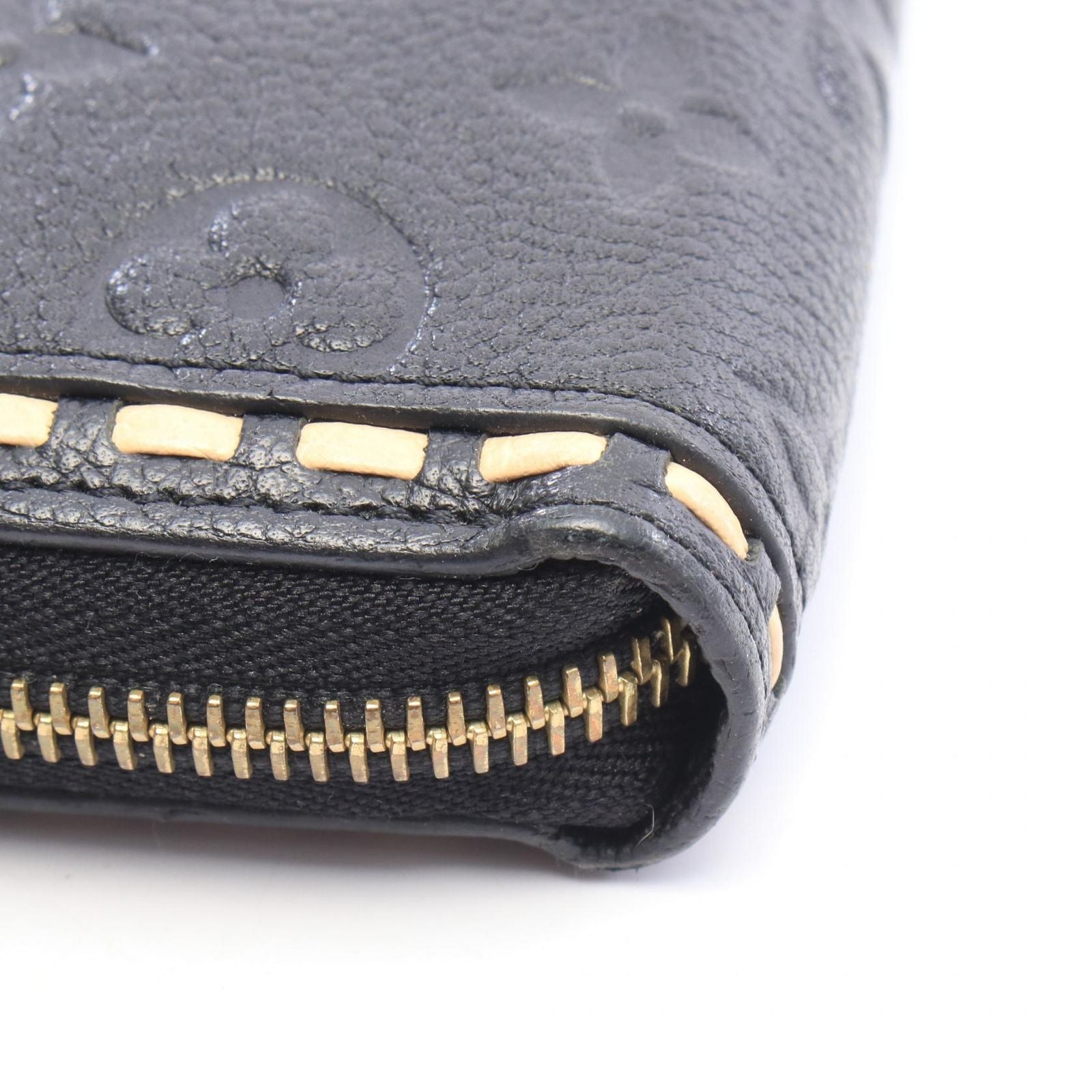 Louis Vuitton Round Wallet Zippy Monogram Empreinte Noir Leather — view 6