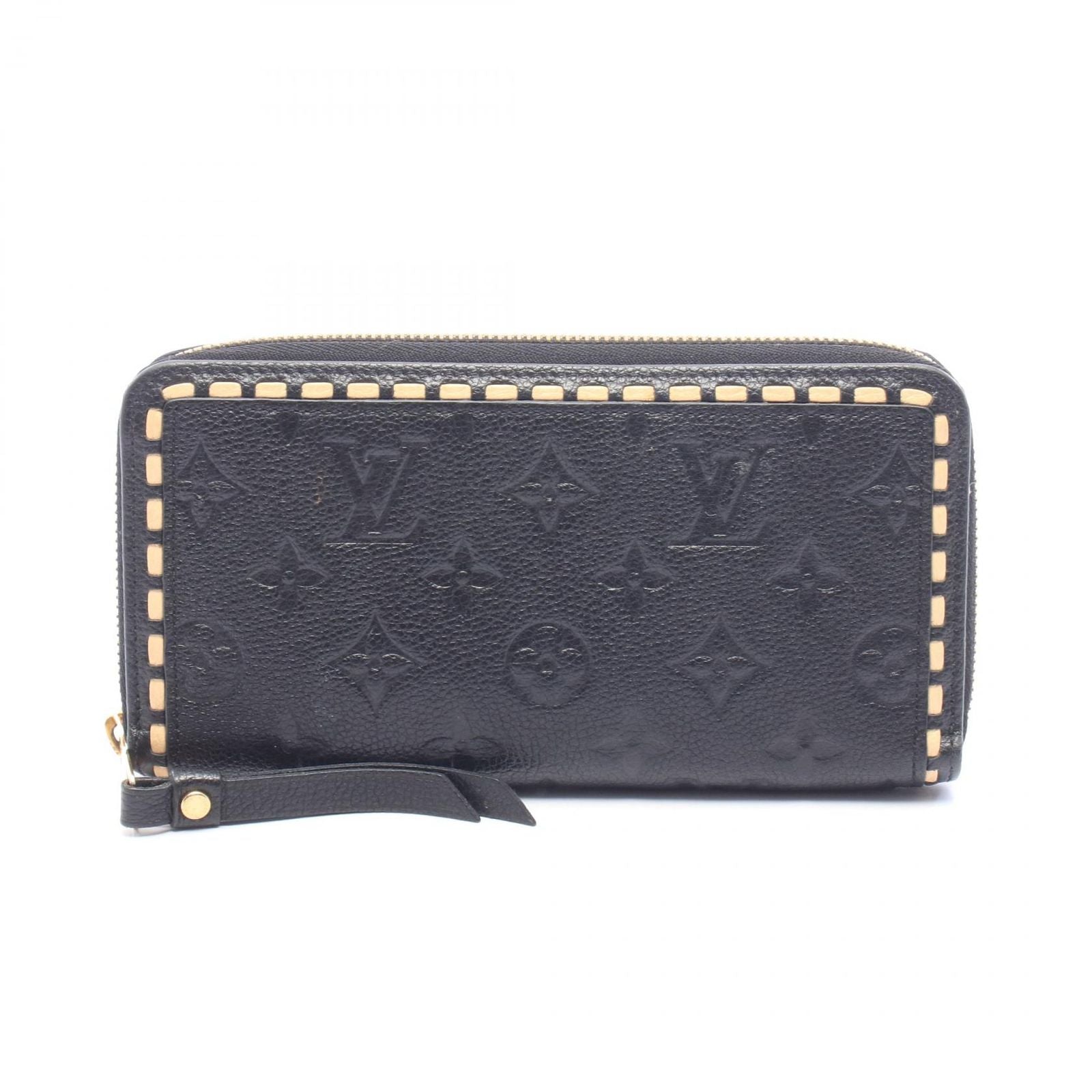Louis Vuitton Round Wallet Zippy Monogram Empreinte Noir Leather
