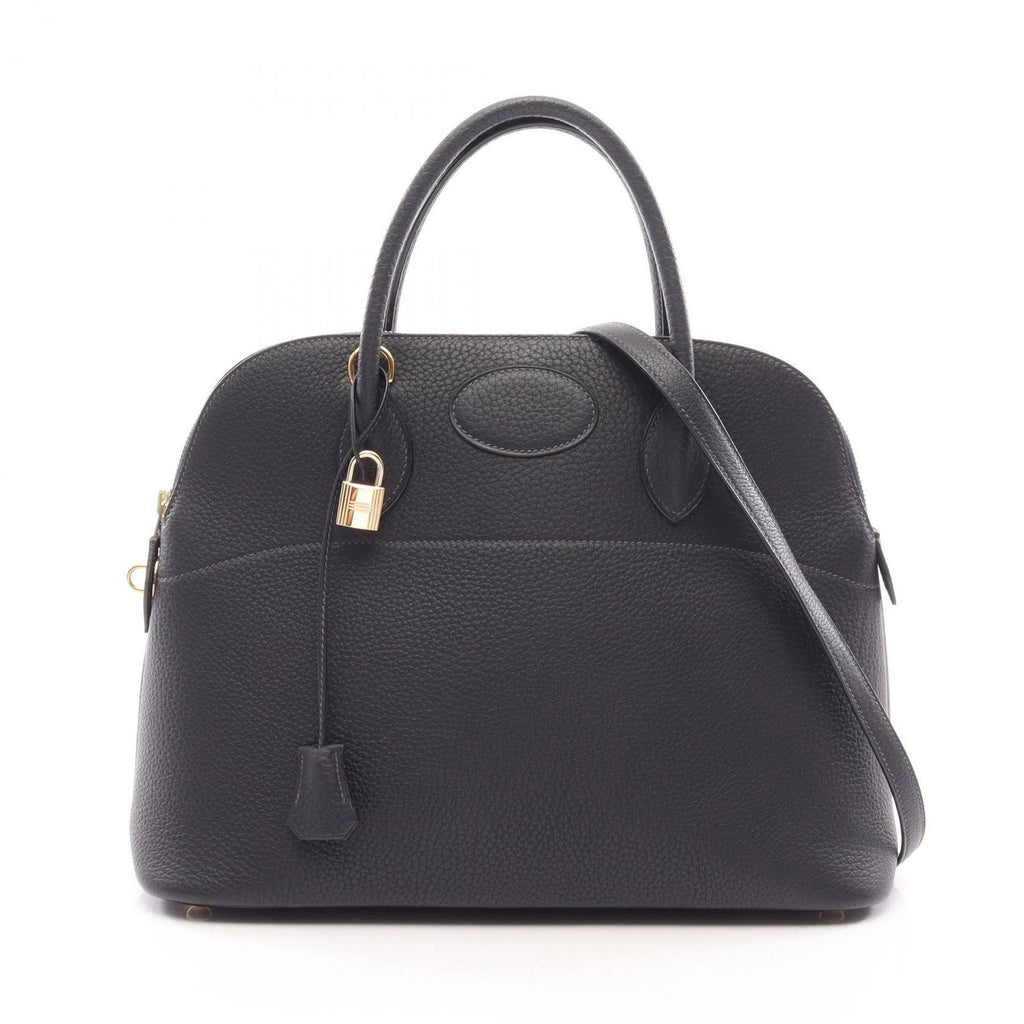 Hermes Handbag Bolide 35 2-Way Blue Indigo Leather 37