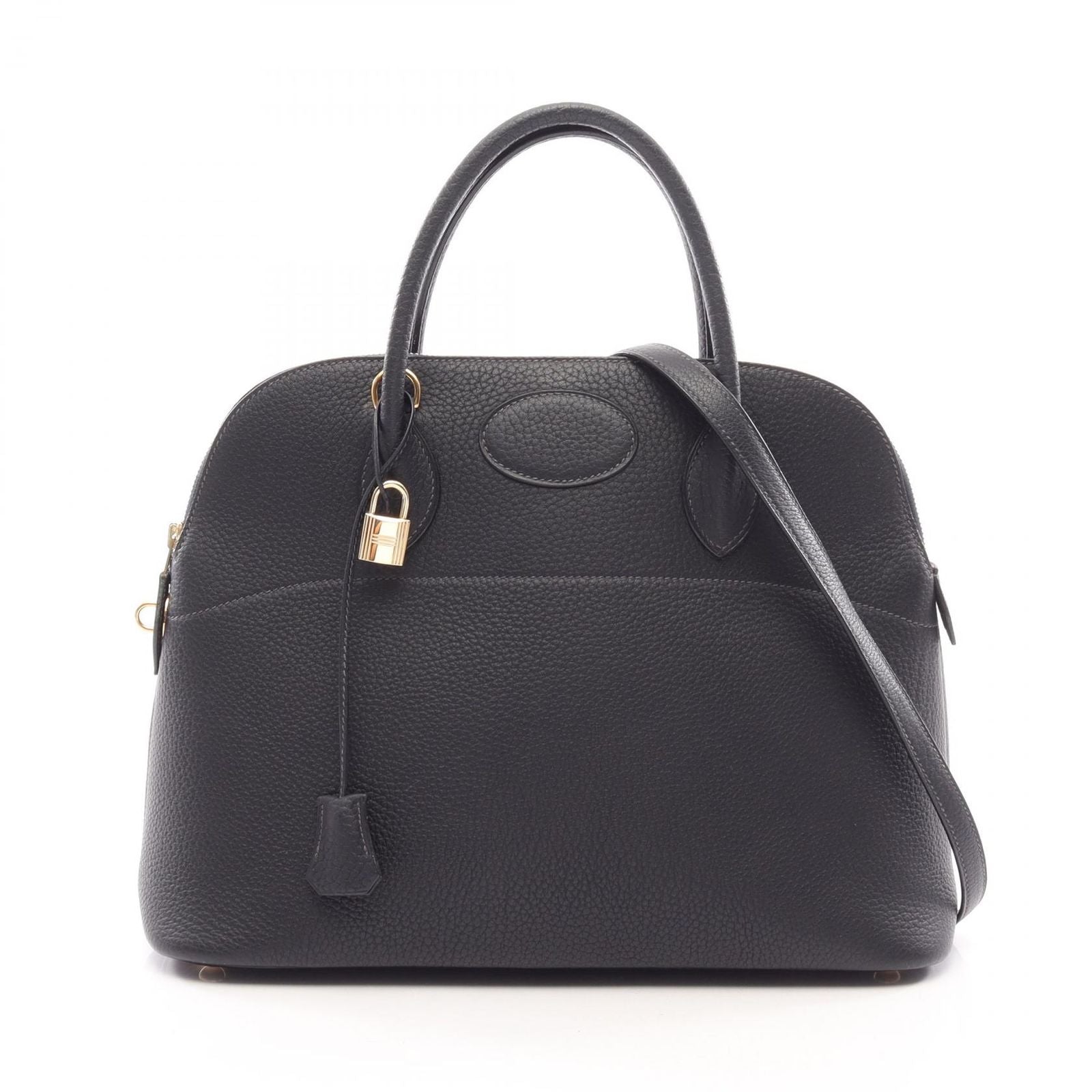 Hermes Handbag Bolide 35 2-Way Blue Indigo Leather 37