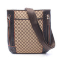 Celine Shoulder Bag Macadam Canvas Leather