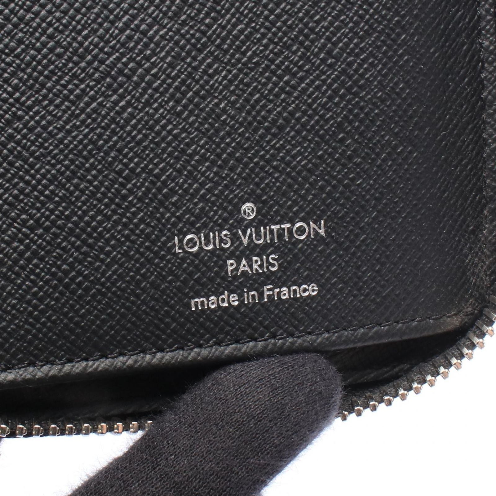 Louis Vuitton Round Wallet Zippy Vertical Taiga Ardoise Leather — view 4