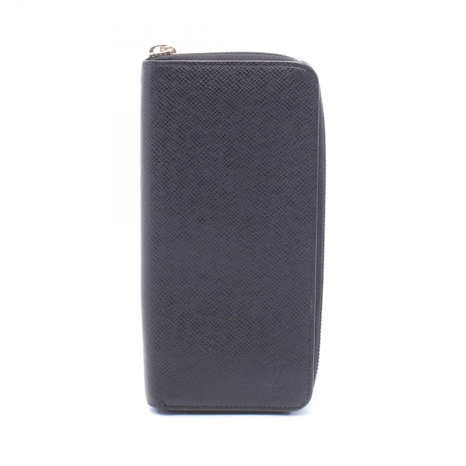 Louis Vuitton Round Wallet Zippy Vertical Taiga Ardoise Leather