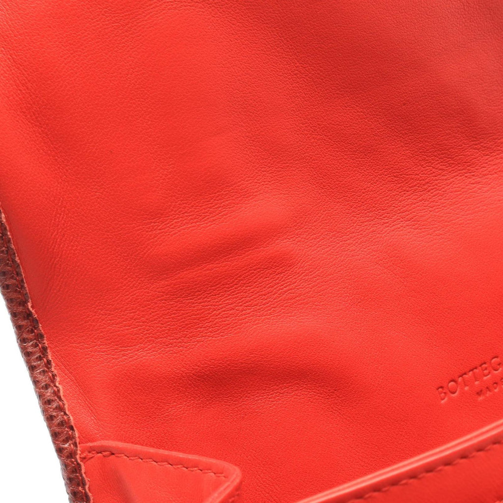 Bottega Veneta Shoulder Bag Intrecciato Red Leather Exotic Chain — view 6
