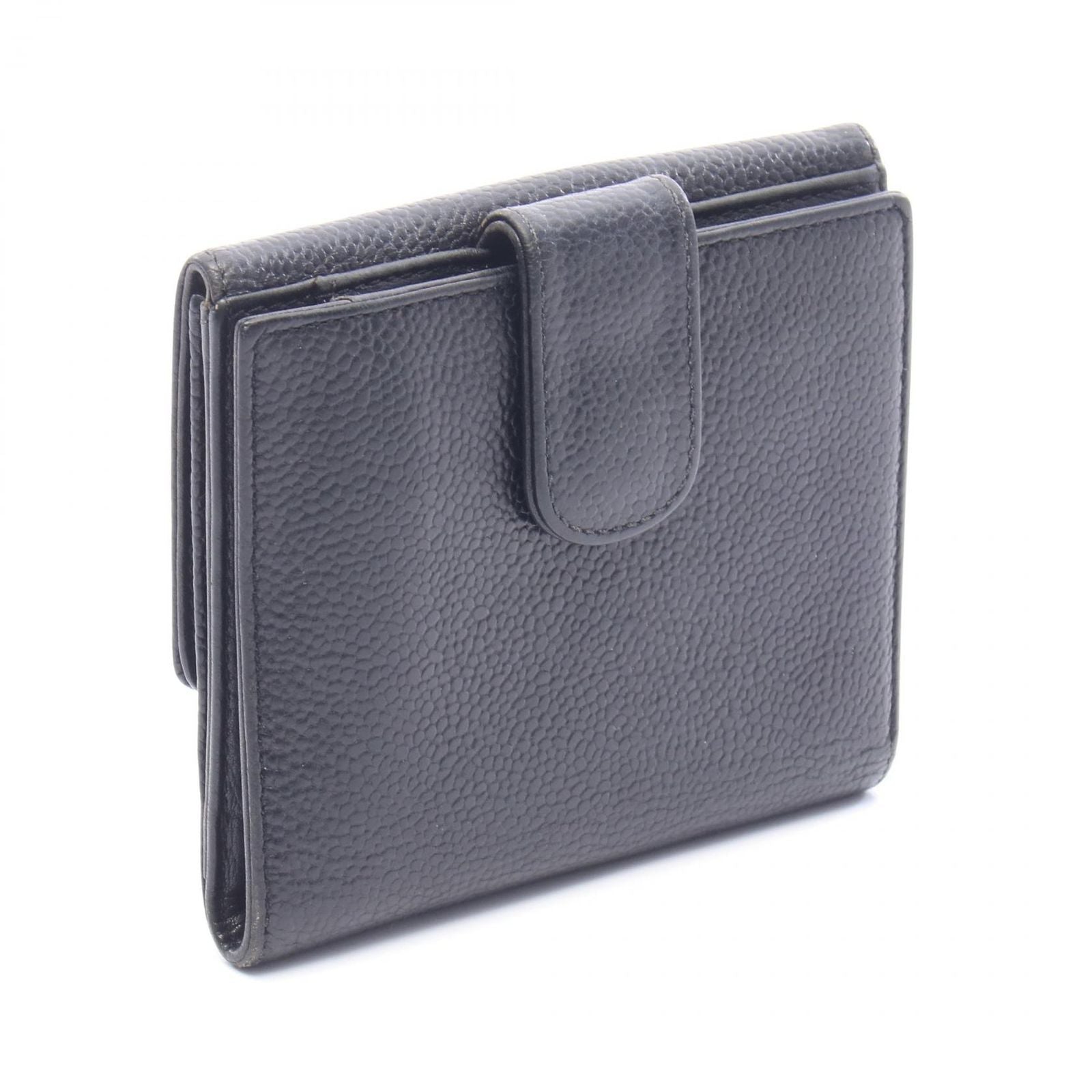 Chanel Bifold Wallet CC Logo Black Caviar Leather — view 2