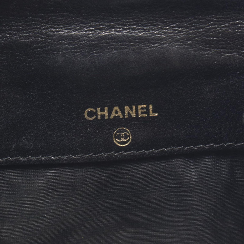 Chanel Bifold Wallet CC Logo Black Caviar Leather — view 5