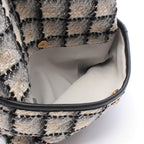 Chanel Shoulder Bag CC Logo Black Gray Fabric Leather — view 6