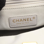 Chanel Shoulder Bag CC Logo Black Gray Fabric Leather — view 4