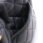 Chanel Shoulder Bag Quilted Small Flap Black Leather Chain — view 6