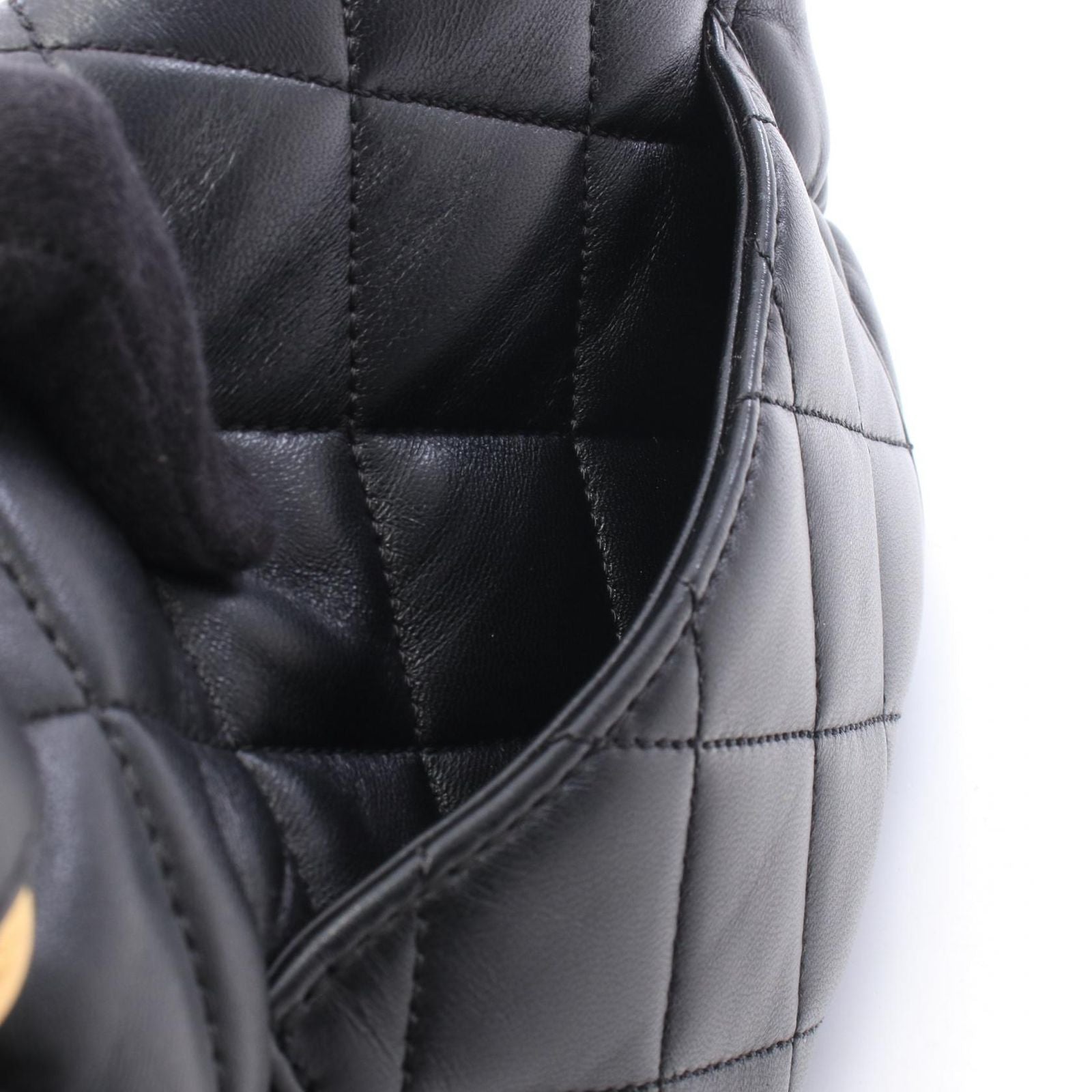 Chanel Shoulder Bag Quilted Small Flap Black Leather Chain — view 6