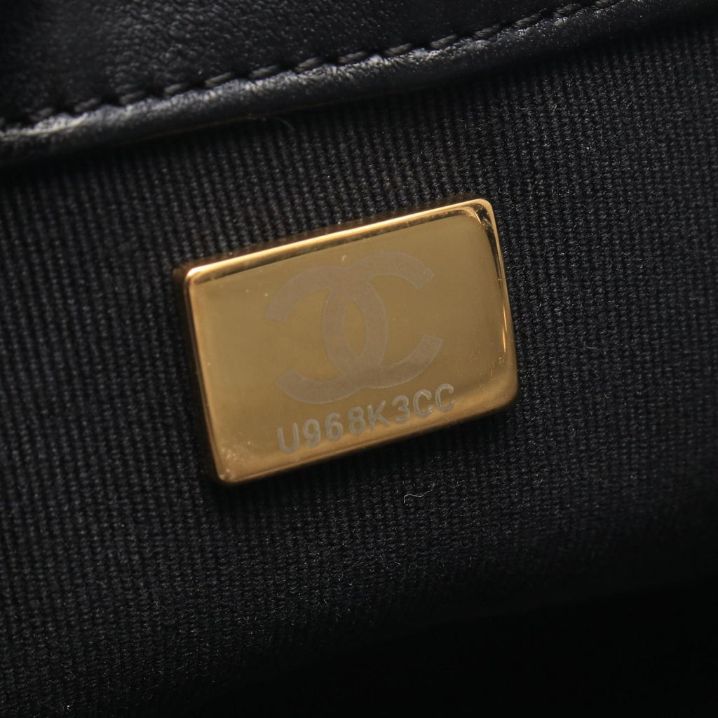 Chanel Shoulder Bag Quilted Small Flap Black Leather Chain — view 5