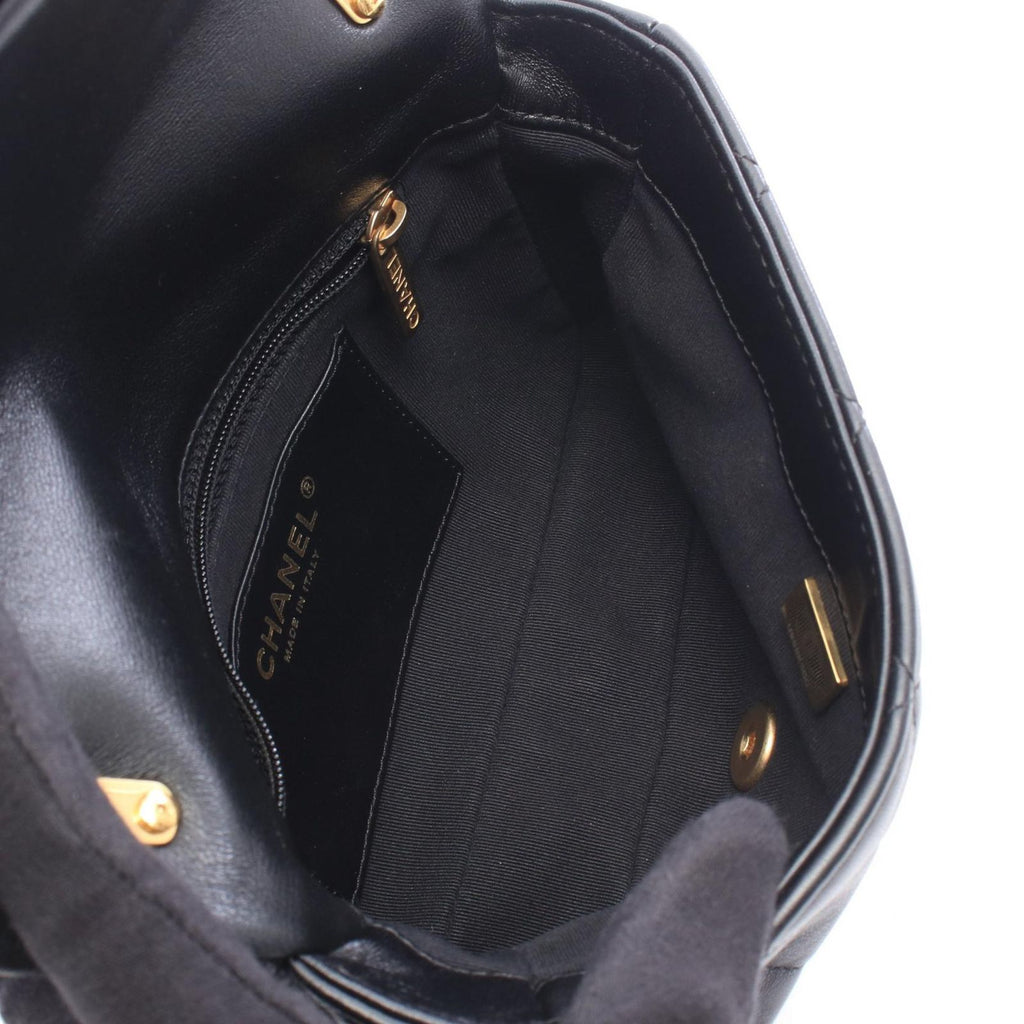 Chanel Shoulder Bag Quilted Small Flap Black Leather Chain — view 3