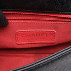 Chanel Shoulder Bag Quilted Black Caviar Leather Small Flap Chain — view 4
