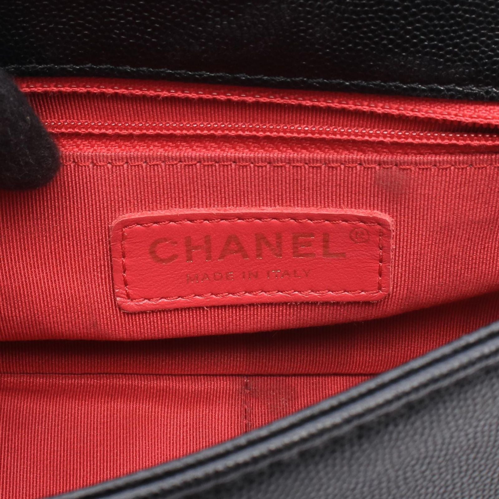 Chanel Shoulder Bag Quilted Black Caviar Leather Small Flap Chain — view 4