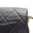 Chanel Shoulder Bag Quilted Small Flap Black Lambskin Chain — view 8