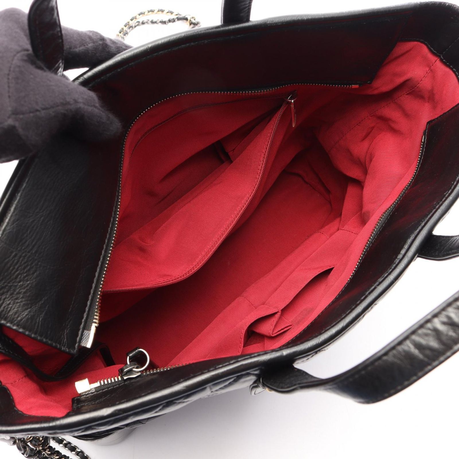 Chanel Handbag Gabrielle 2-Way Black Leather Tote — view 3