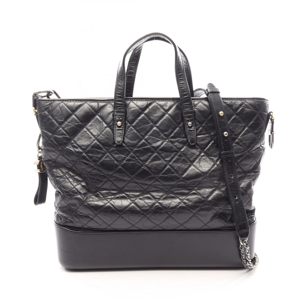 Chanel Handbag Gabrielle 2-Way Black Leather Tote