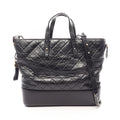Chanel Handbag Gabrielle 2-Way Black Leather Tote