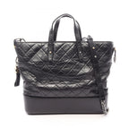 Chanel Handbag Gabrielle 2-Way Black Leather Tote
