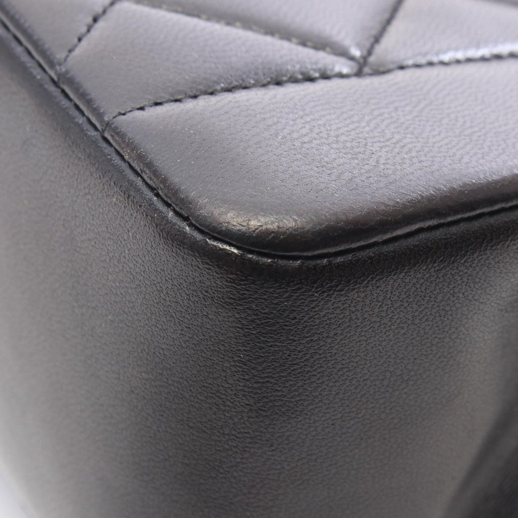 Chanel Shoulder Bag Quilted Diana Flap Black Lambskin Chain — view 8