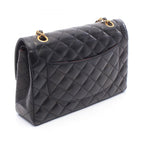 Chanel Shoulder Bag Quilted Limited Edition Double Flap Black Lambskin Chain — view 2