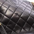 Chanel Backpack Quilted Turnlock Chain Black Lambskin — view 7
