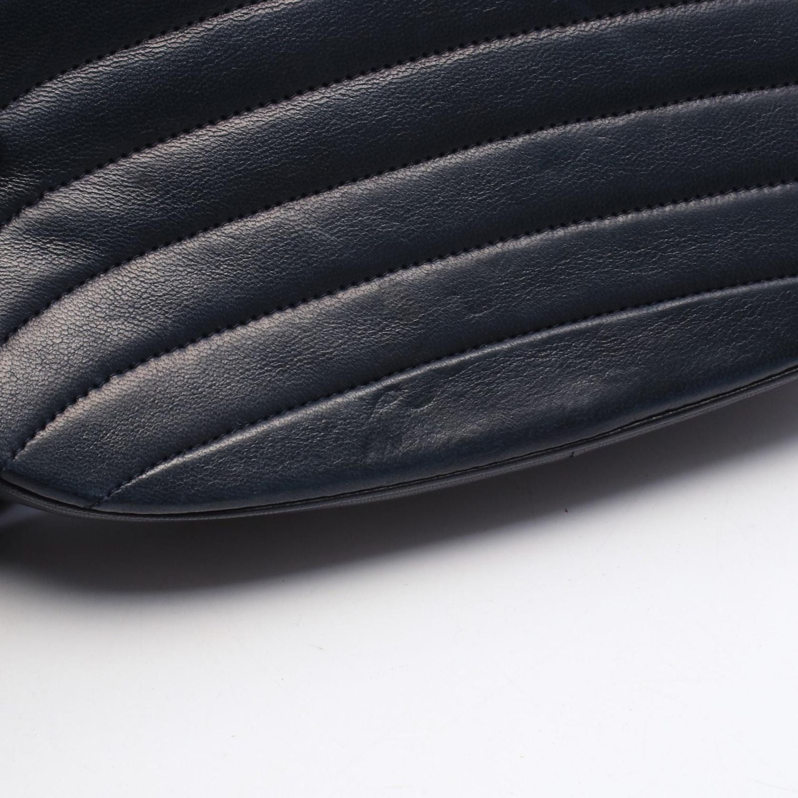 Chanel Shoulder Bag Half Moon Navy Lambskin Chain — view 8