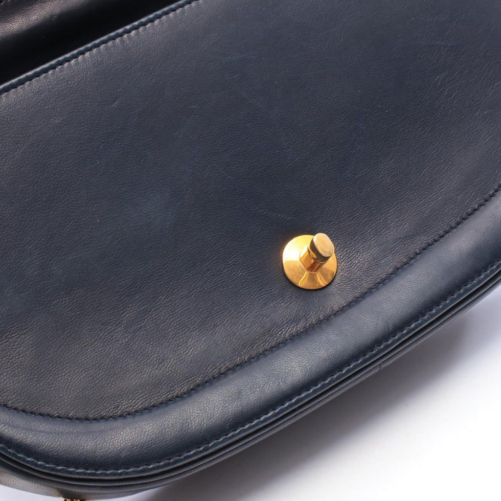 Chanel Shoulder Bag Half Moon Navy Lambskin Chain — view 7