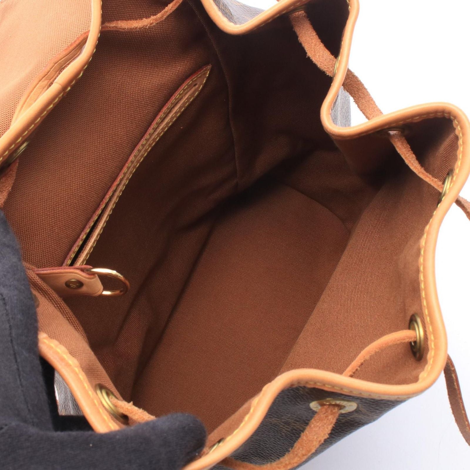 Louis Vuitton Backpack Montsouris MM Monogram Leather — view 3
