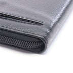 Chanel Round Wallet CC Logo Black Caviar Leather — view 6
