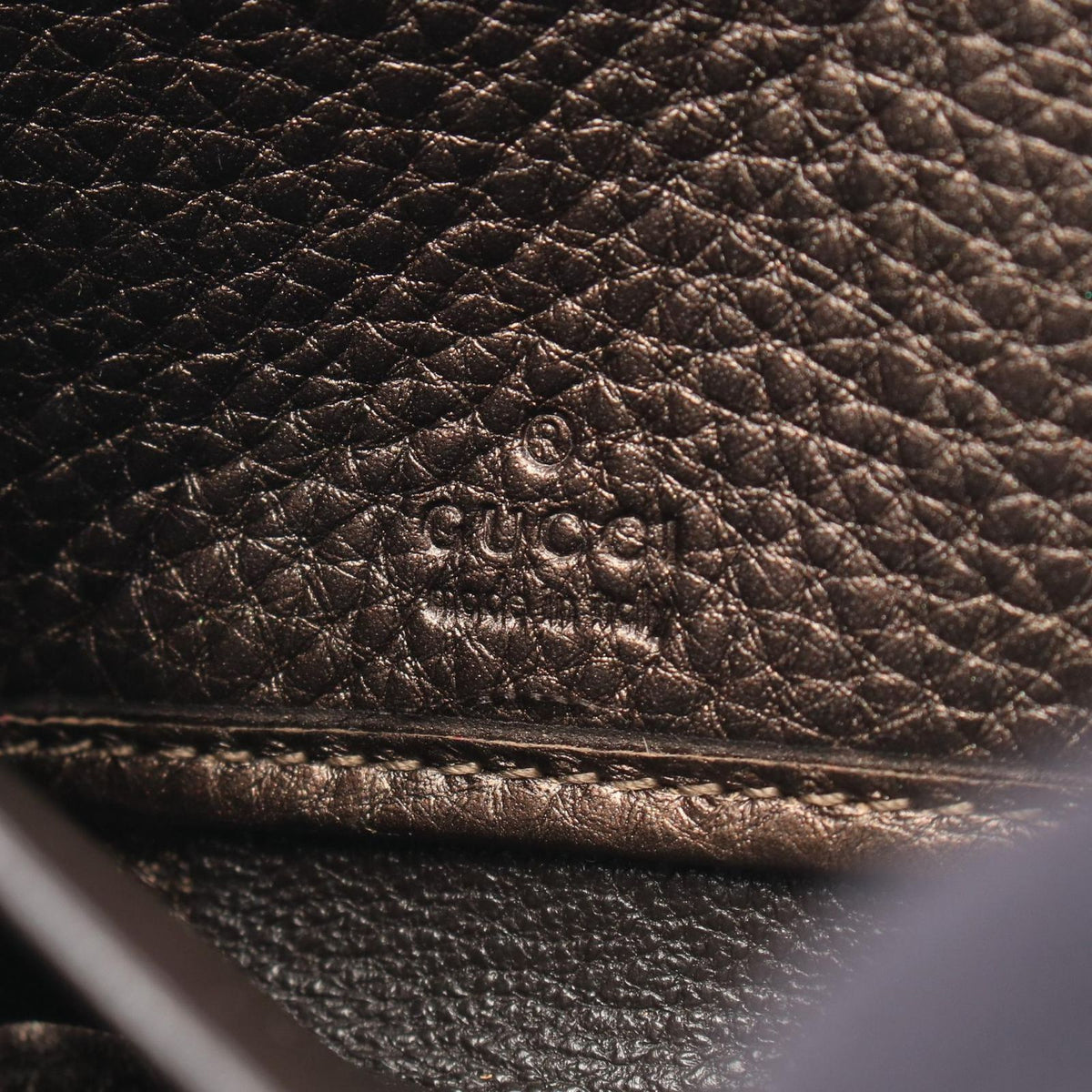 Gucci Round Wallet Diamante Bamboo Beige Brown Canvas Leather — view 4