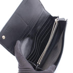 Prada Bifold Wallet Triangle Logo Black Nylon Leather Double Snap — view 3