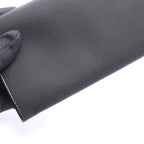Prada Bifold Wallet Triangle Logo Black Nylon Leather Double Snap — view 6