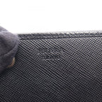 Prada Bifold Wallet Triangle Logo Black Nylon Leather Double Snap — view 4