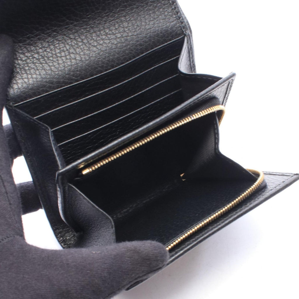 Gucci Bifold Wallet GG Marmont Black Leather — view 3