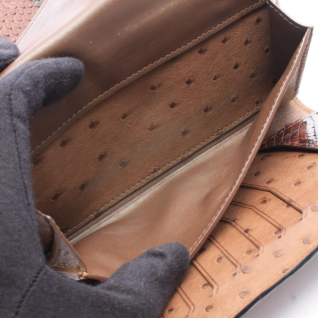 Louis Vuitton Trifold Wallet Portefeuille Exotic Monogram Leather — view 4