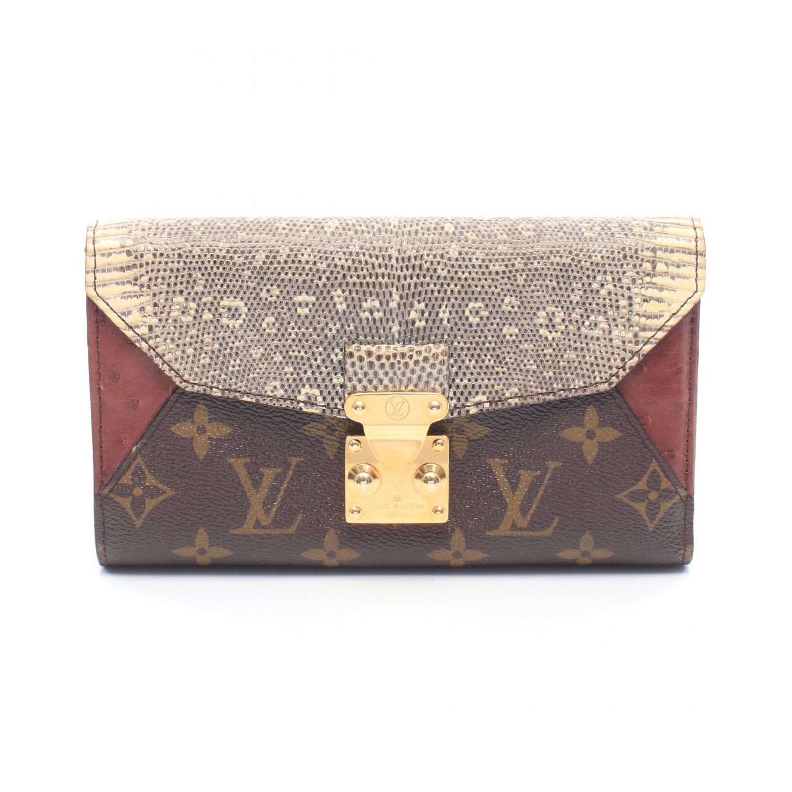 Louis Vuitton Trifold Wallet Portefeuille Exotic Monogram Leather