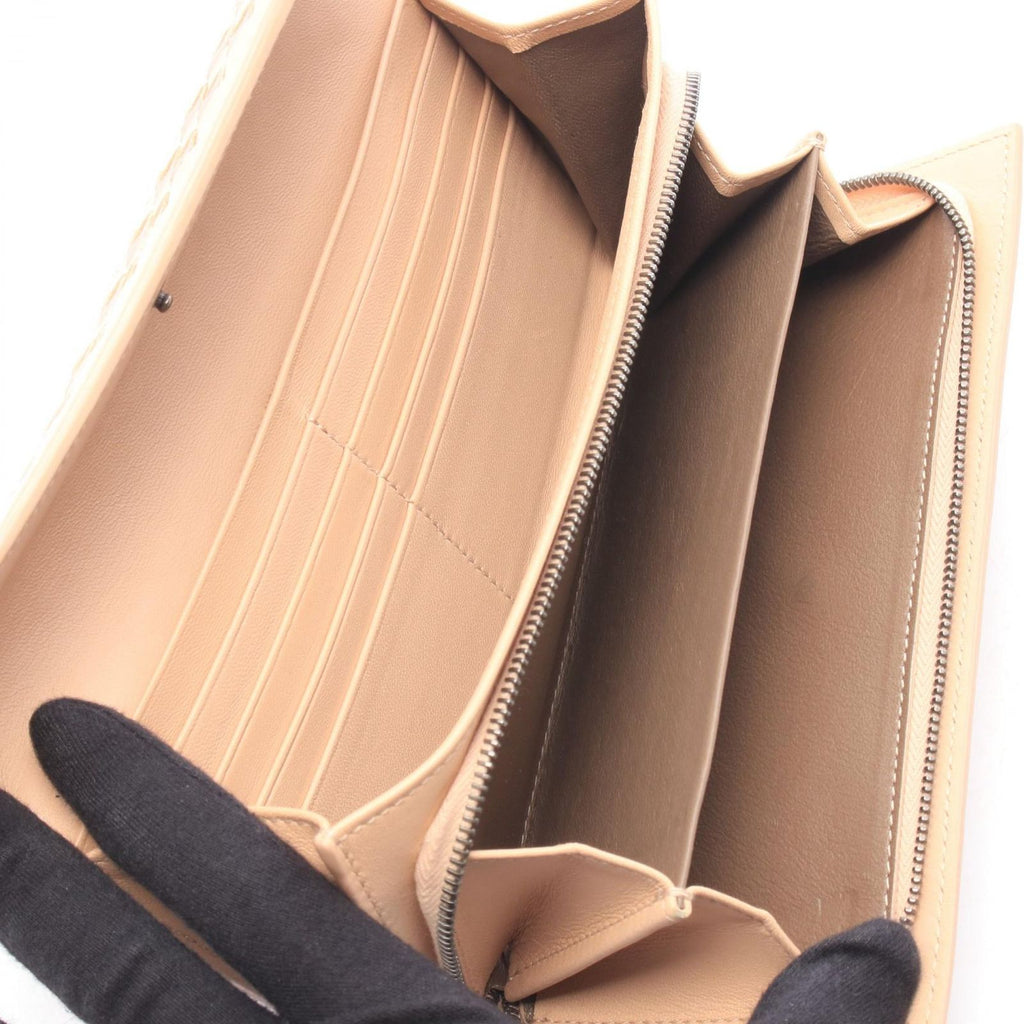 Bottega Veneta Bifold Wallet Intrecciato Pink Beige Brown Leather — view 3