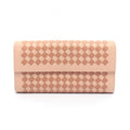 Bottega Veneta Bifold Wallet Intrecciato Pink Beige Brown Leather