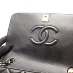 Chanel Shoulder Bag Quilted Full Flap Black Lambskin Chain — view 7