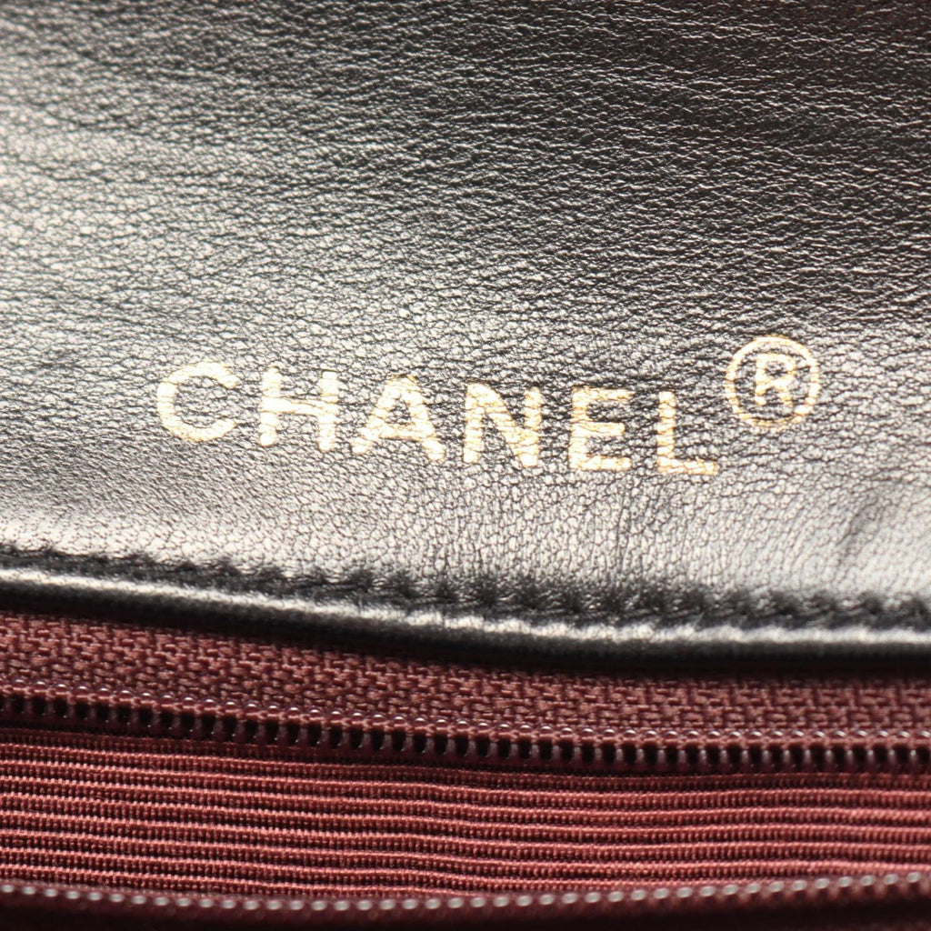 Chanel Shoulder Bag Quilted Full Flap Black Lambskin Chain — view 4