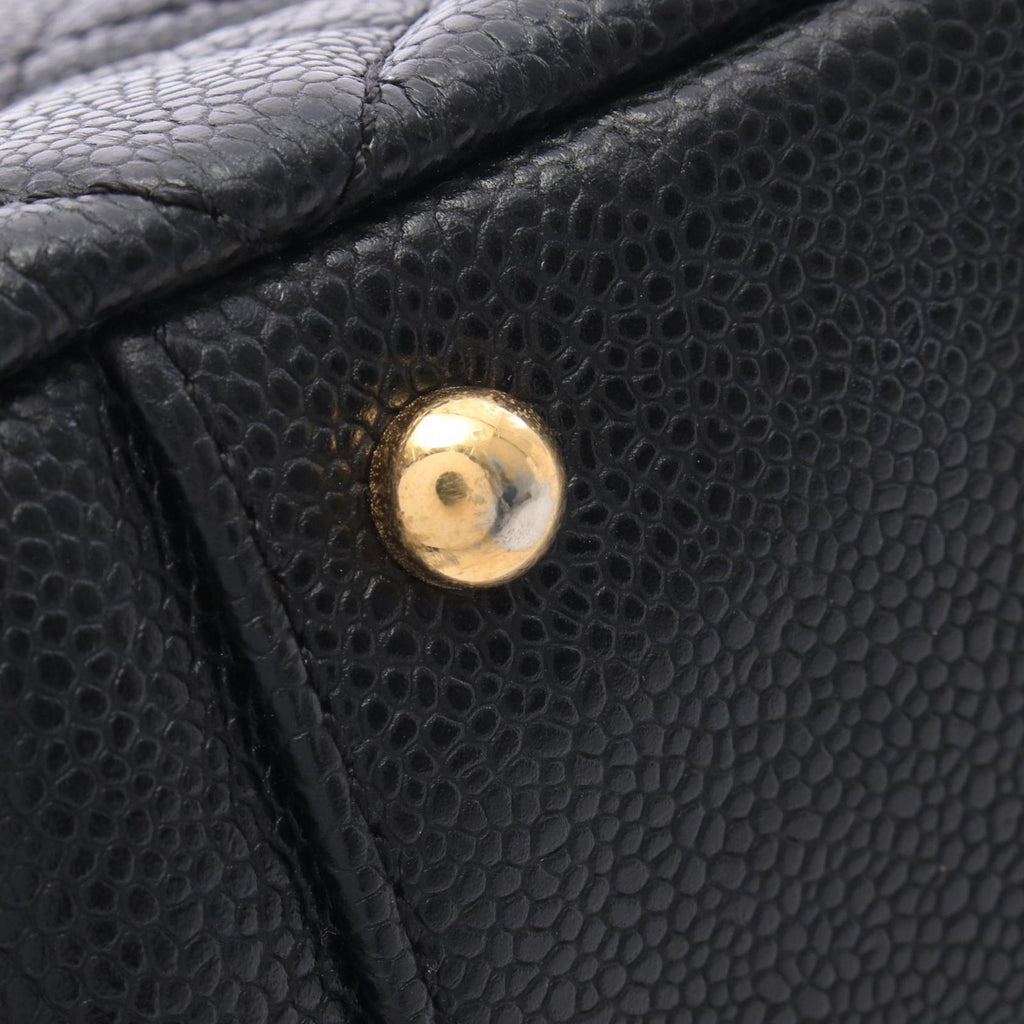 Chanel Tote Bag Quilted Grand Shopping GST XL Black Caviar Leather Chain — view 6