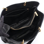 Chanel Tote Bag Quilted Grand Shopping GST XL Black Caviar Leather Chain — view 3