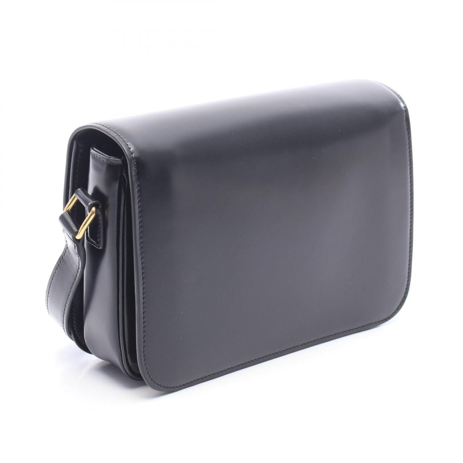 Celine Shoulder Bag Classic Triomphe Medium Black Leather — view 2