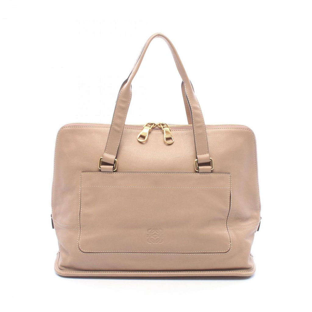 Loewe Handbag Anagram Leather Hand Pink Beige