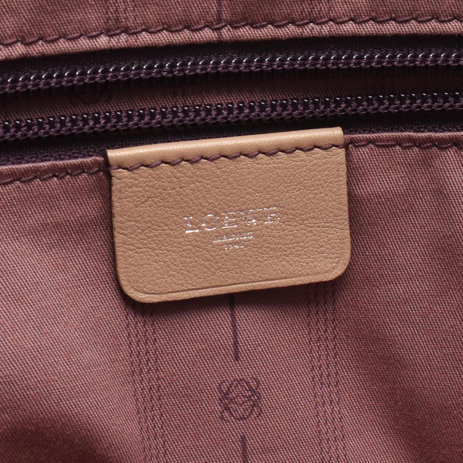 Loewe Handbag Anagram Leather Hand Pink Beige — view 4