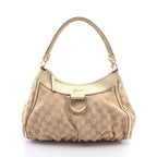 Gucci Shoulder Bag Abbey GG Canvas Gold