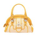 Celine Handbag Croco Embossed Canvas Leather Hand