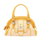 Celine Handbag Croco Embossed Canvas Leather Hand